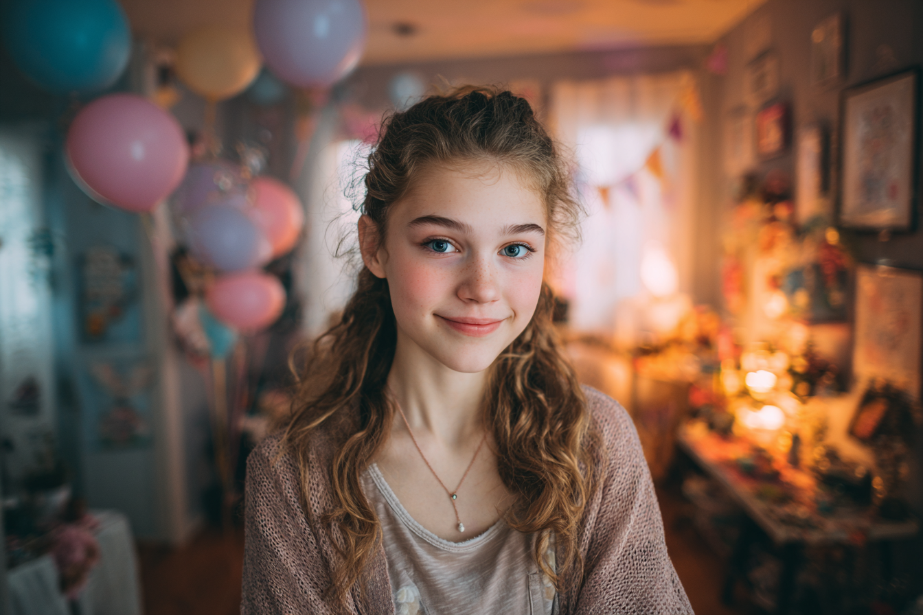 Una chica feliz | Fuente: Midjourney
