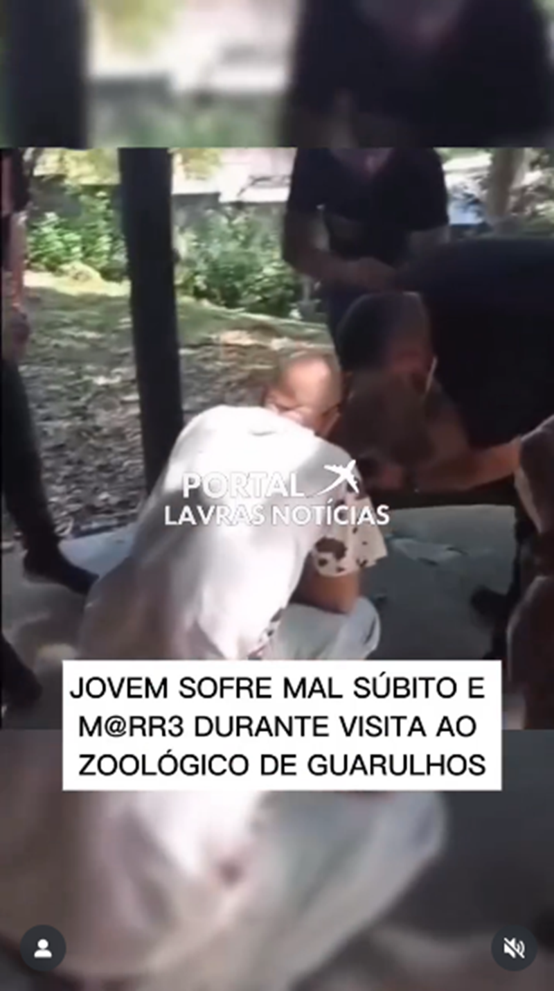 Personas en el zoológico intentando ayudar a Douglas Rodrigues Ribeiro | Fuente: Instagram/lavras_noticias