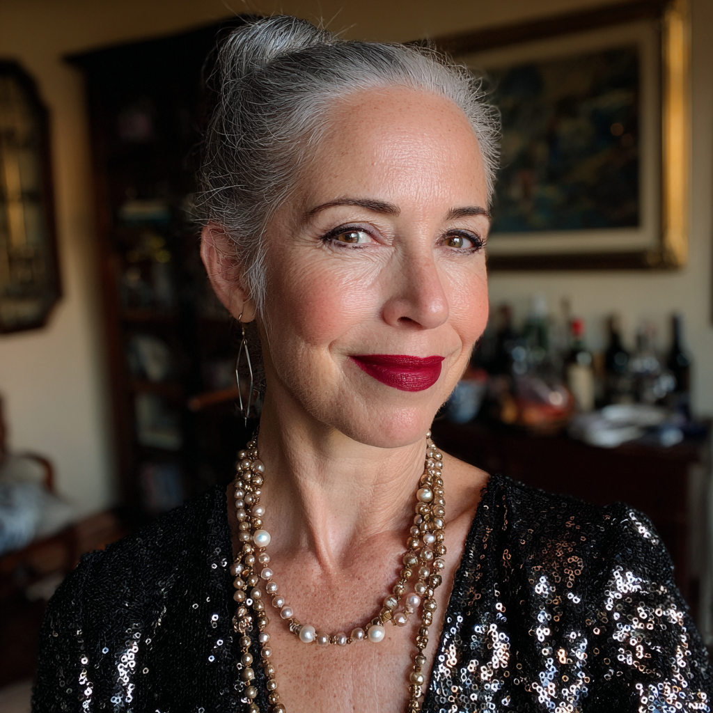 Una mujer mayor sonriente | Fuente: Midjourney