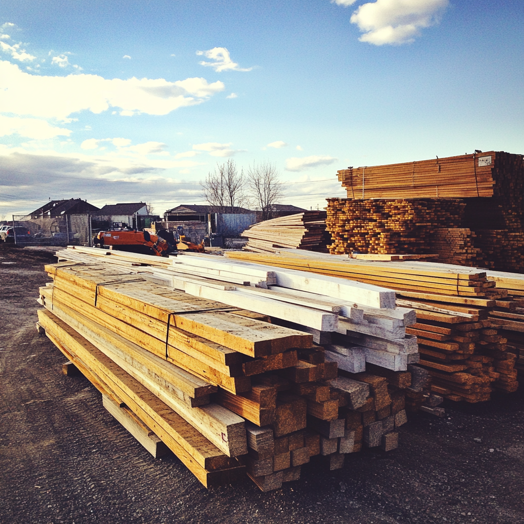 Montones de madera | Fuente: Midjourney