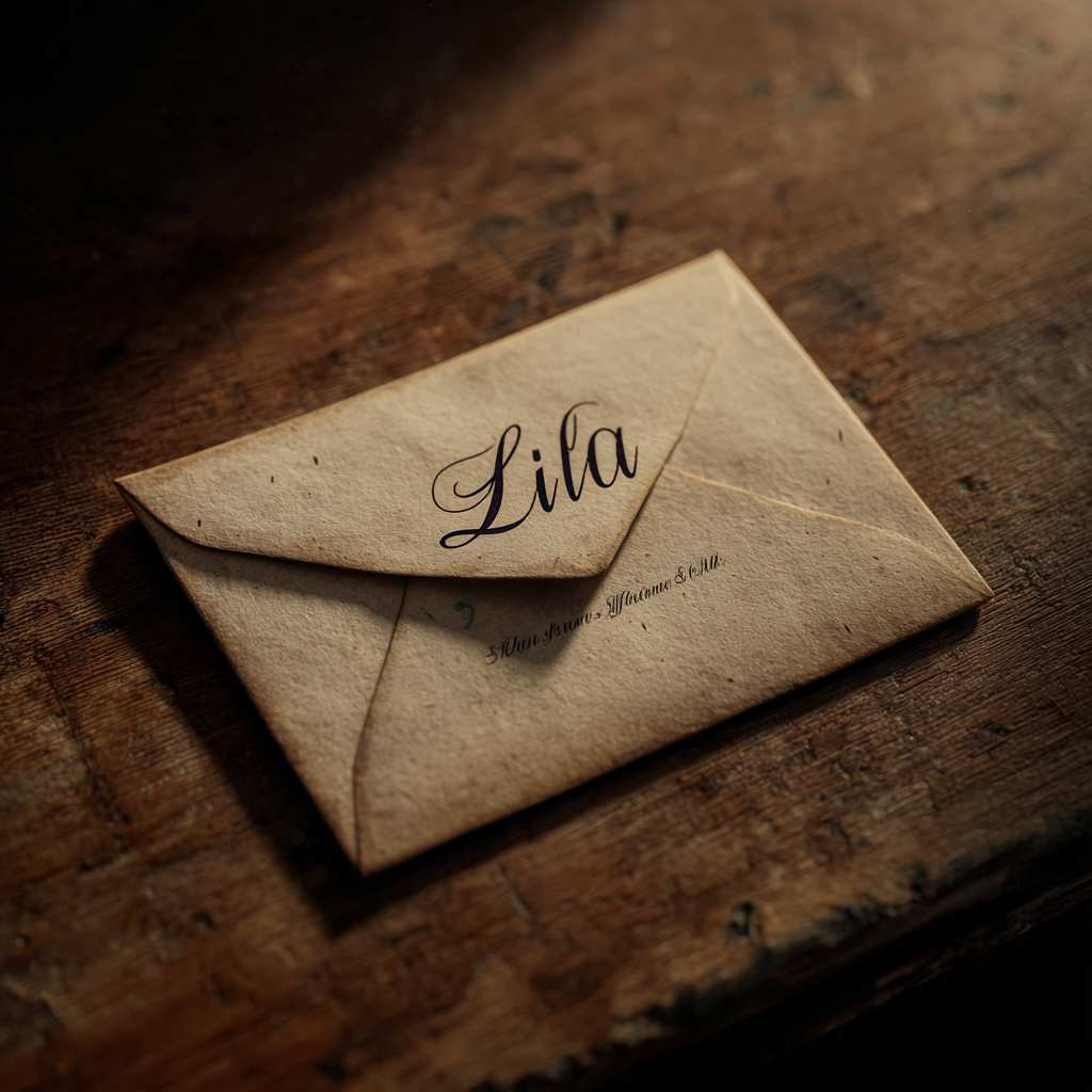 Un sobre sobre una mesa | Fuente: Midjourney