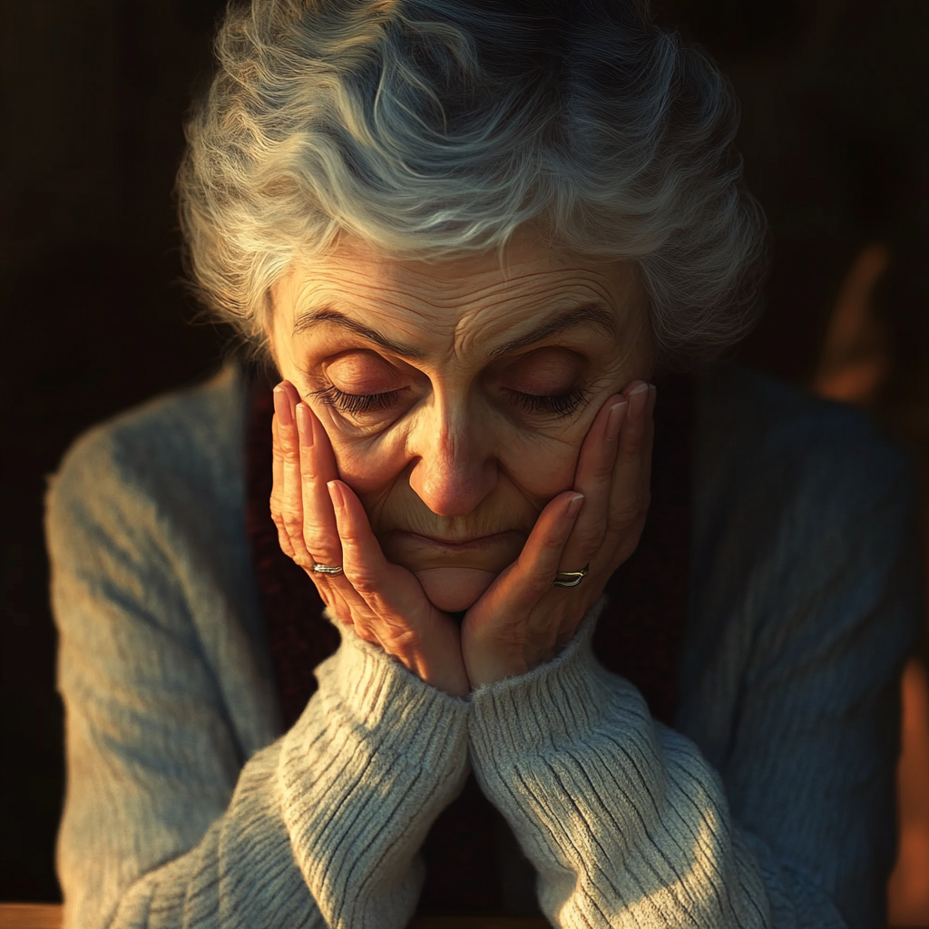 Una anciana disgustada | Fuente: Midjourney