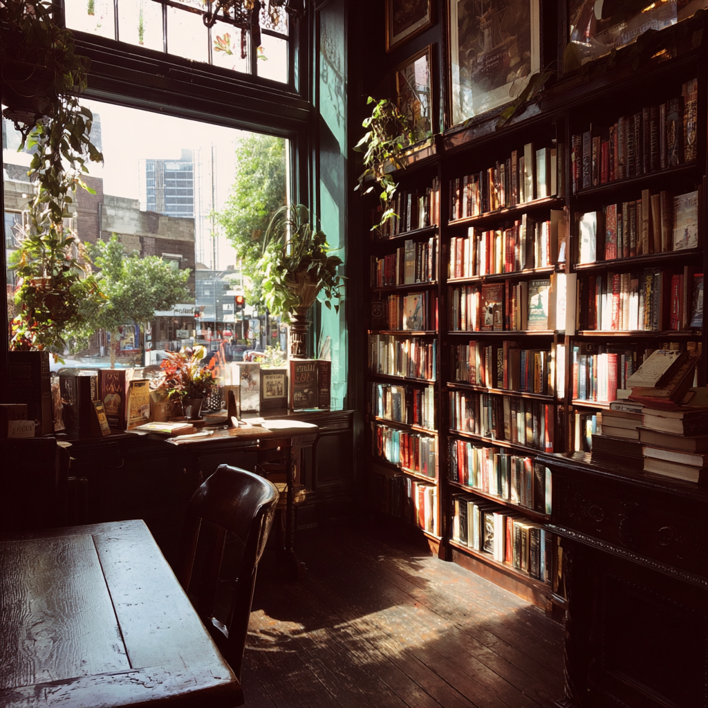 El interior de una acogedora librería | Fuente: Midjourney