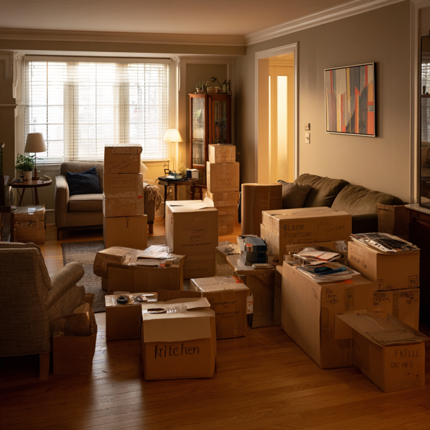 Cajas embaladas | Fuente: Midjourney