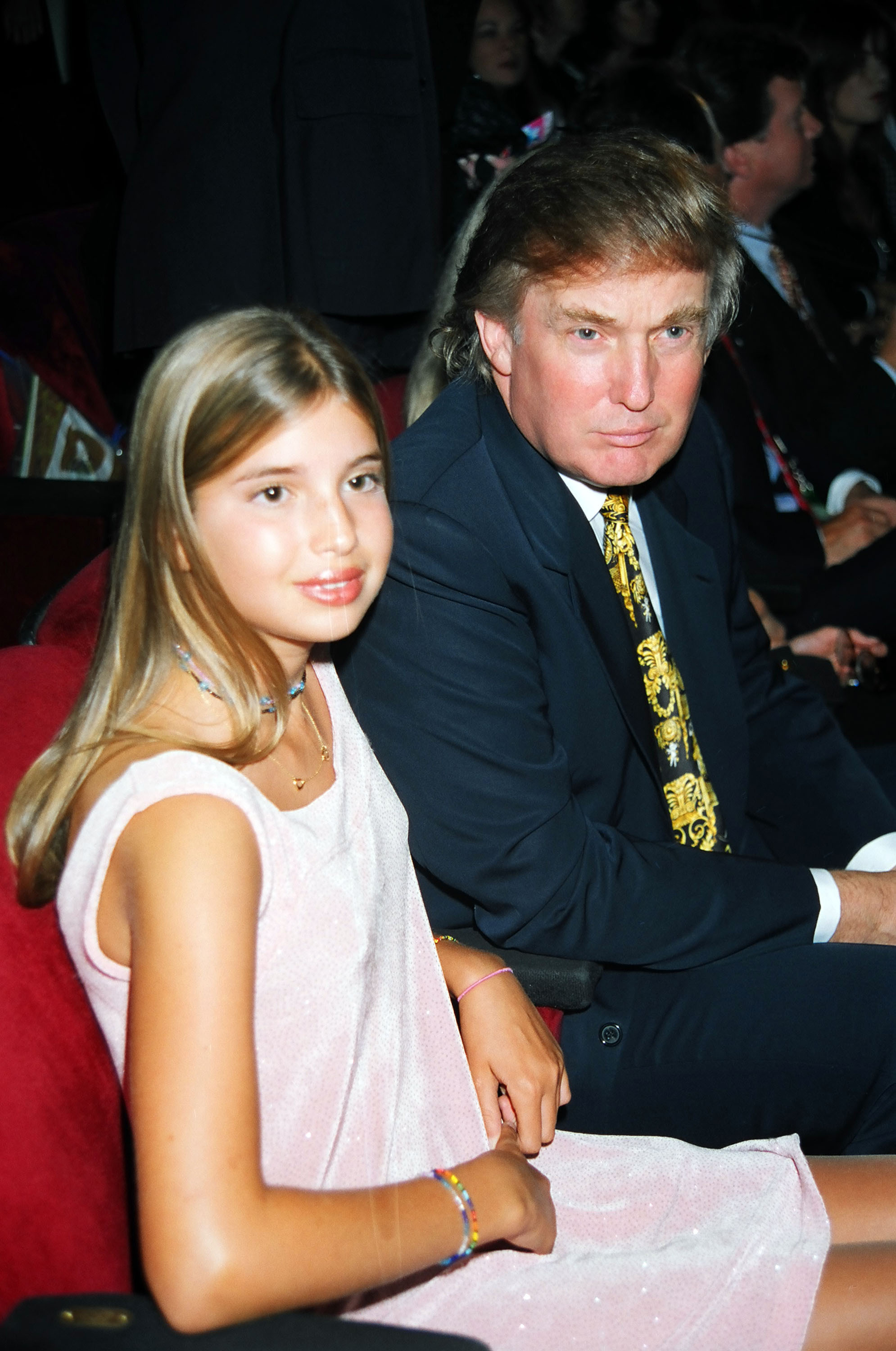 Ivanka y Donald Trump durante la gala de los MTV Video Music Awards el 7 de septiembre de 1995, en Nueva York. | Fuente: Getty Images