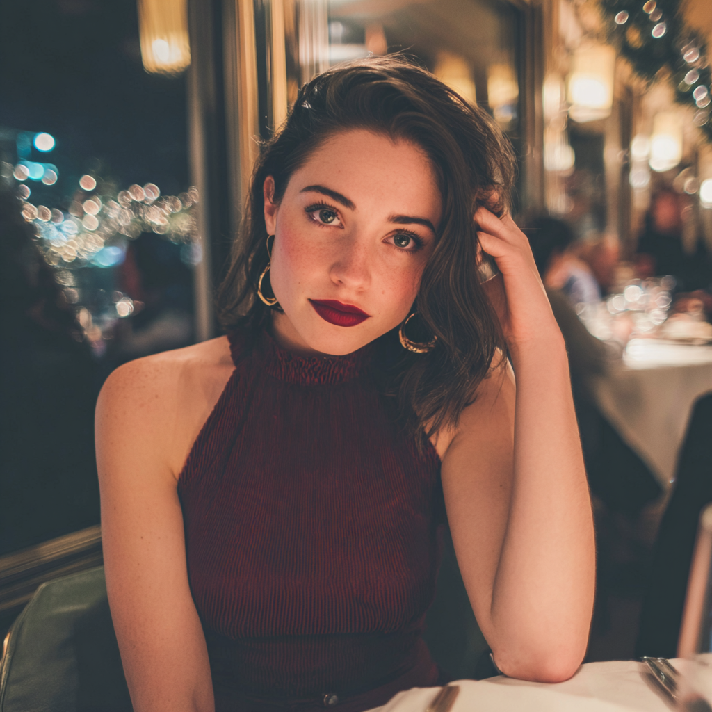 Una mujer emocionada con la mano en la cabeza | Fuente: Midjourney