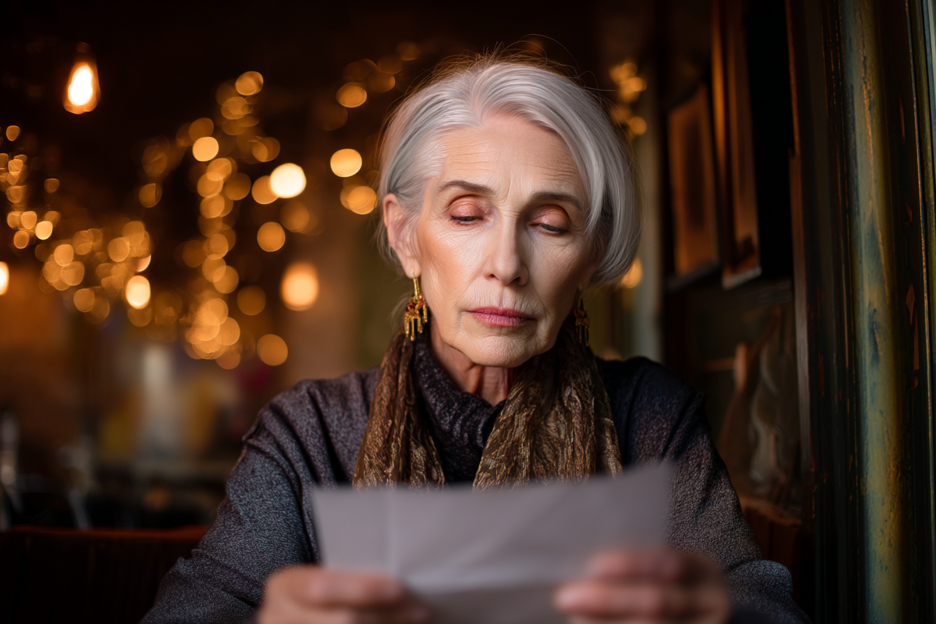 Una mujer leyendo una carta | Fuente: Midjourney