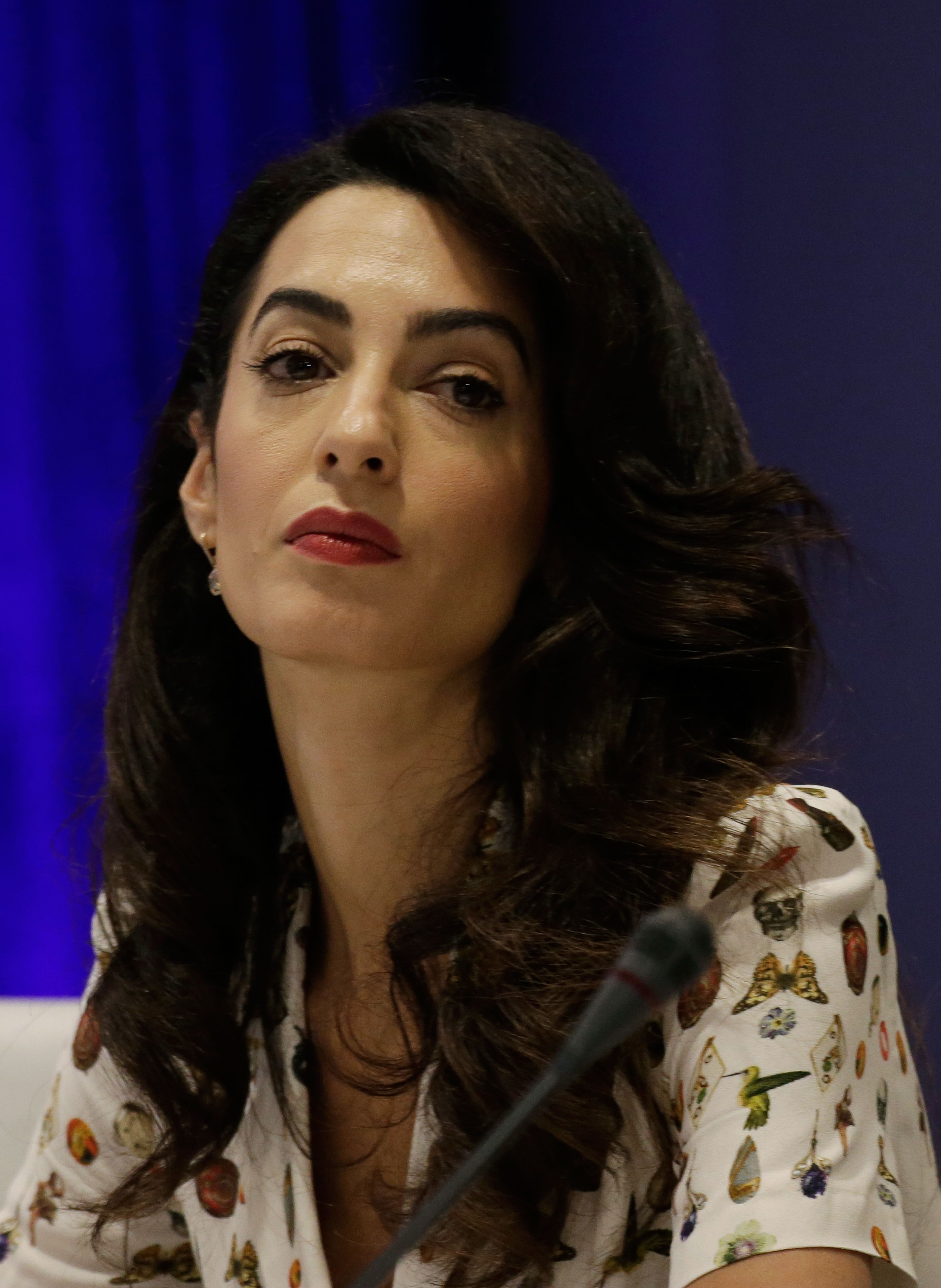 Amal Clooney asiste a la Asamblea General de las Naciones Unidas el 20 de septiembre de 2016 en la sede de las Naciones Unidas en Nueva York | Fuente: Getty Images