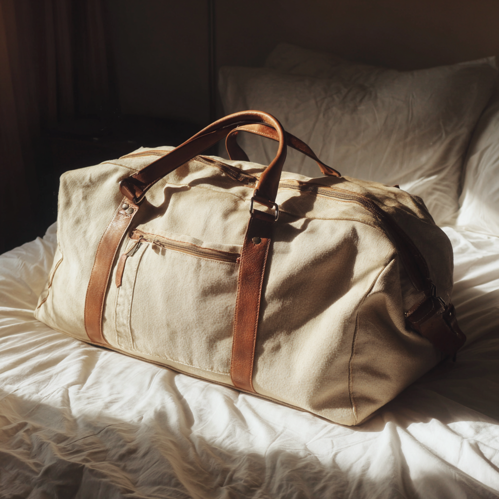 Una maleta sobre una cama | Fuente: Midjourney