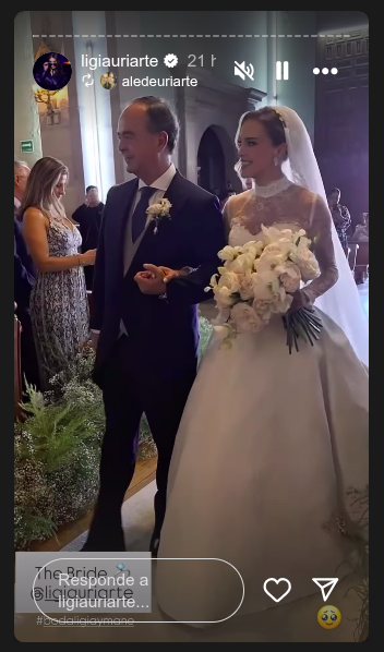 La boda de Mane de la Parra y Ligia Uriarte desde las historias de Instagram de la novia. | Foto: instagram.com/ligiauriarte