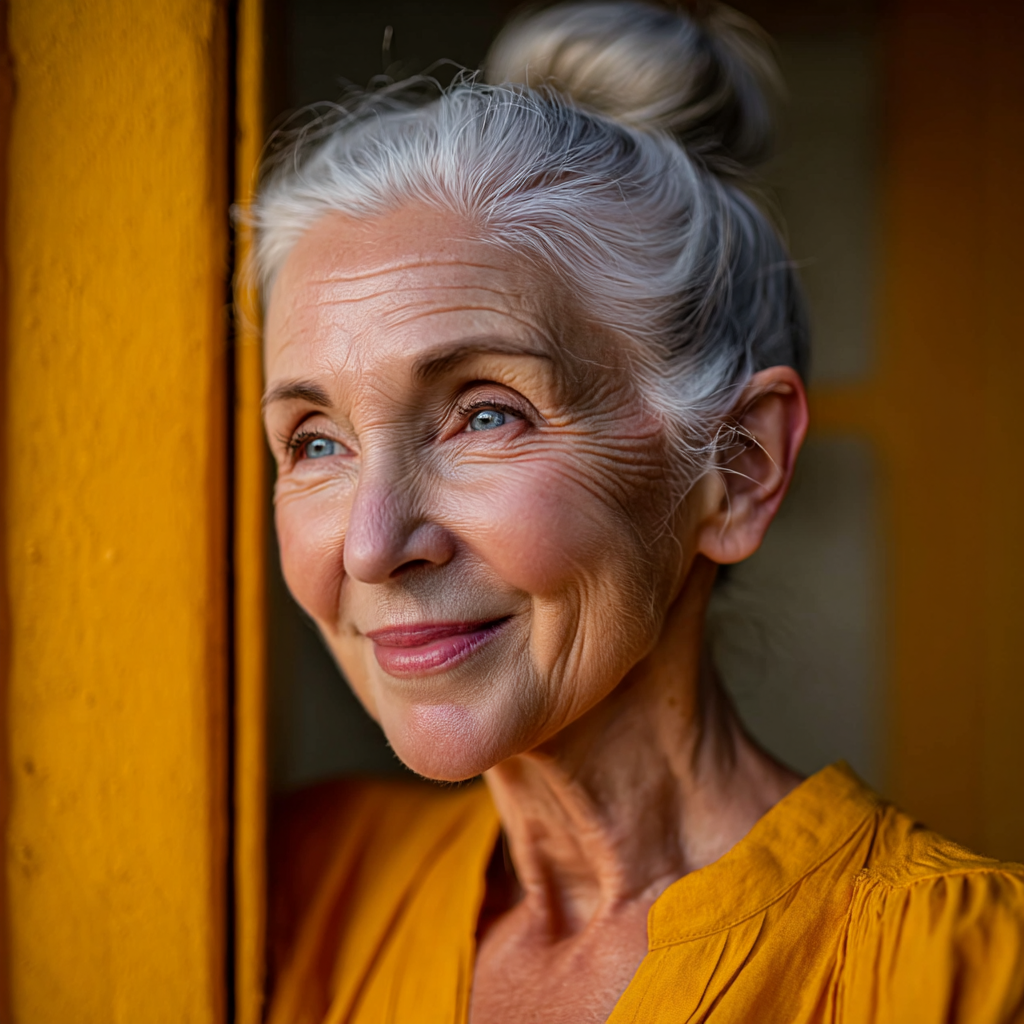 Una anciana sonriente | Fuente: Midjourney