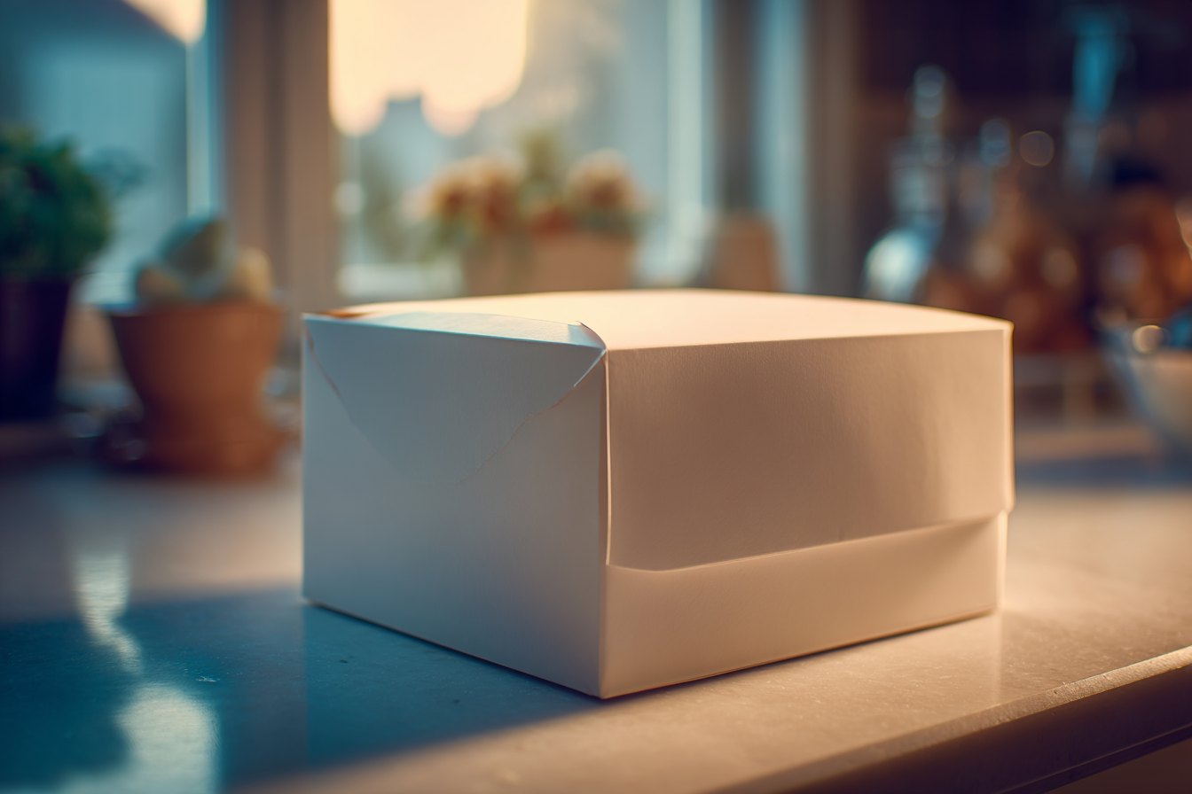 Una caja sobre un mostrador | Fuente: Midjourney
