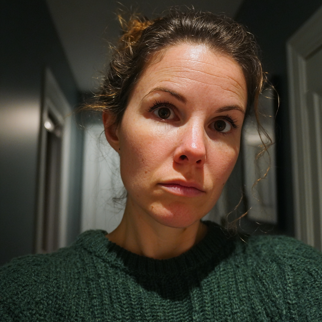 Una mujer de pie en un pasillo | Fuente: Midjourney