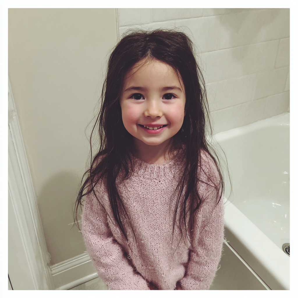 Una niña sonriente | Fuente: Midjourney