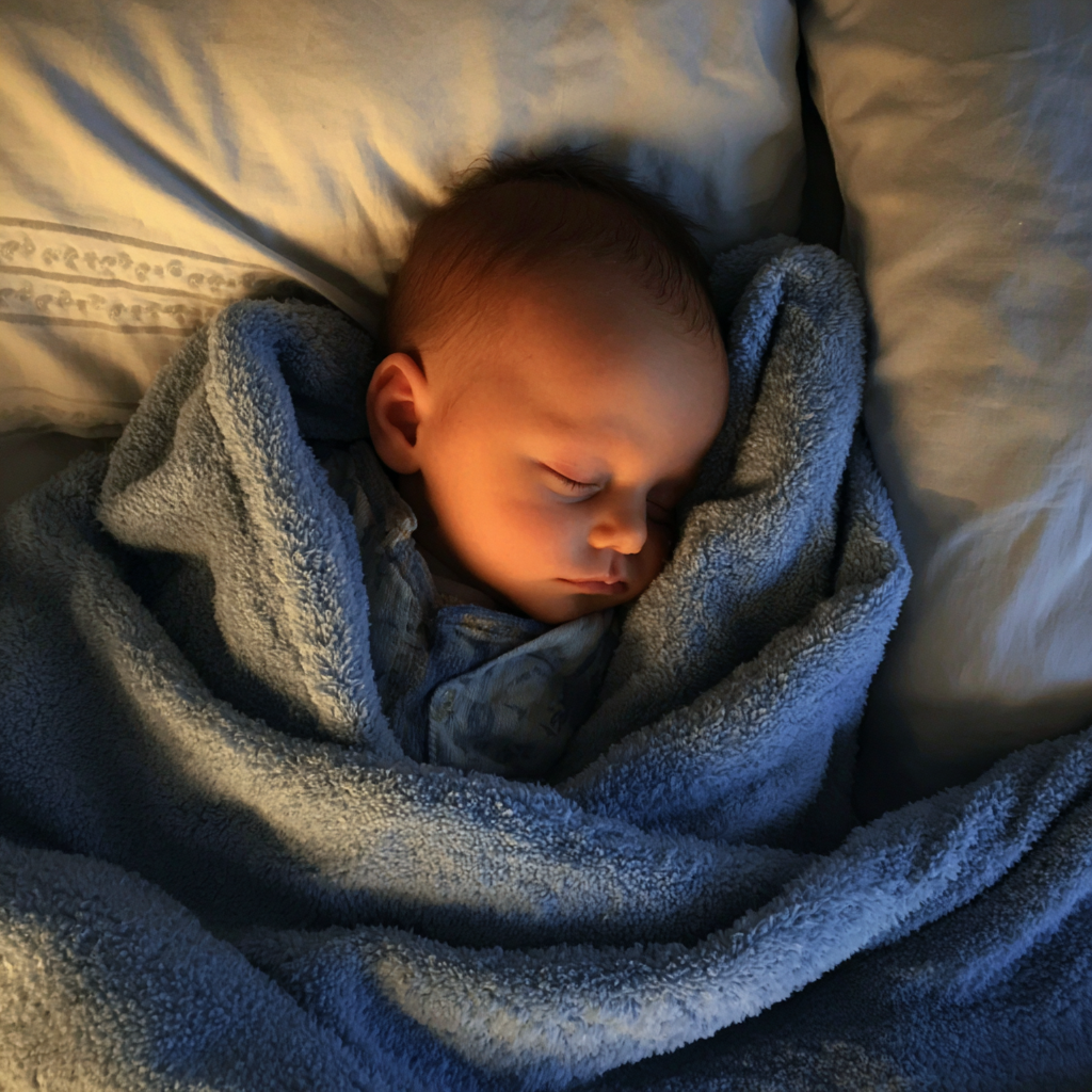 Un bebé durmiendo | Fuente: Midjourney
