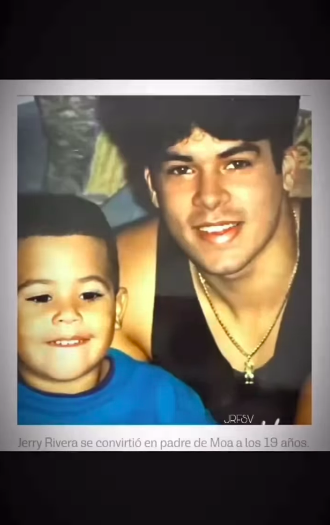 Jerry Rivera años atrás con su primer hijo. | Foto: instagram.com/jerryrivera
