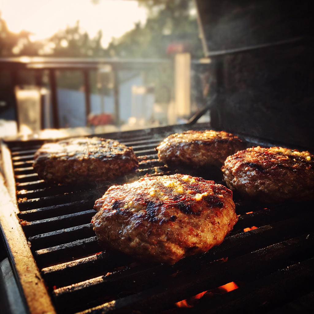 Hamburguesas a la parrilla | Fuente: Midjourney