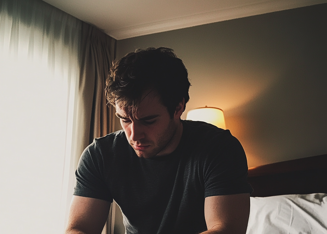 Un primer plano de un hombre emocionado | Fuente: Midjourney