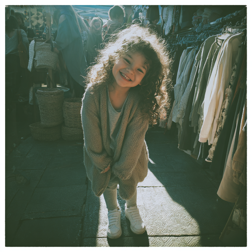 Una niña feliz | Fuente: Midjourney