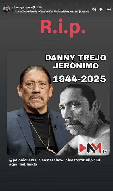 John Leguizamo compartió una historia lamentando la supuesta muerte de Danny Trejo. | Fuente: Instagram/John Leguizamo.