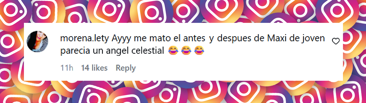 Comentario de una usuaria sobre el look de Maxi López en "MasterChef Celebrity" | Fuente: Instagram/masterchefargentina