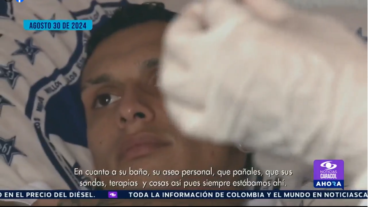 Javier Acosta sufría osteomielitis y su condición era irreversible. | Fuente: Facebook/Noticias Caracol.