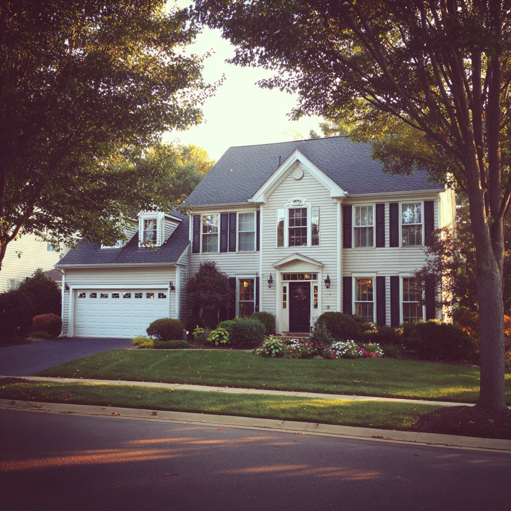 El exterior de una casa acogedora | Fuente: Midjourney