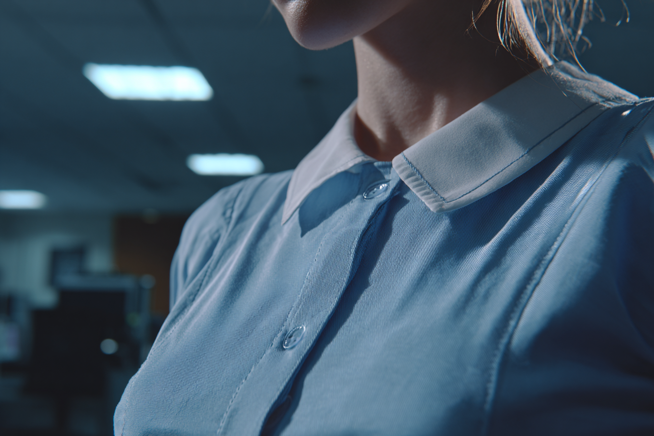 Primer plano de una mujer con uniforme | Fuente: Midjourney