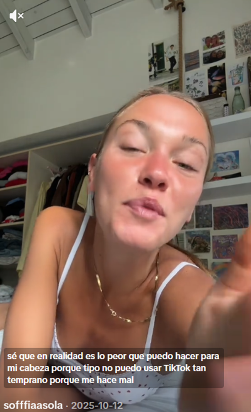 Sofía Solá mostró qué sucede cuando llega a su casa | Fuente: TikTok/sofffiaasola