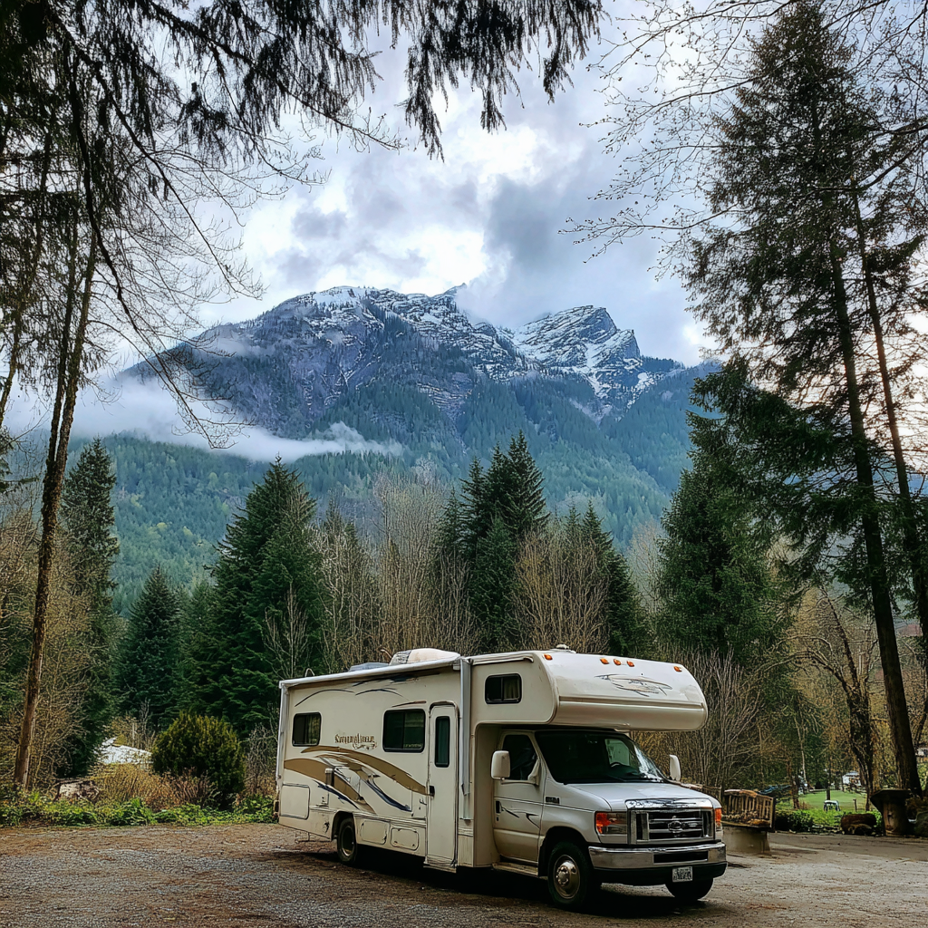 Una autocaravana aparcada | Fuente: Midjourney