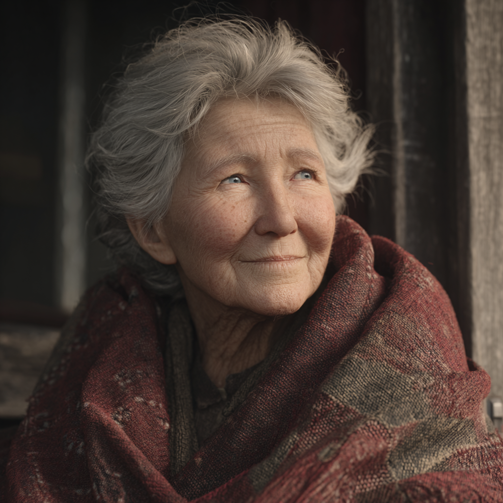 Una anciana sonriente | Fuente: Midjourney
