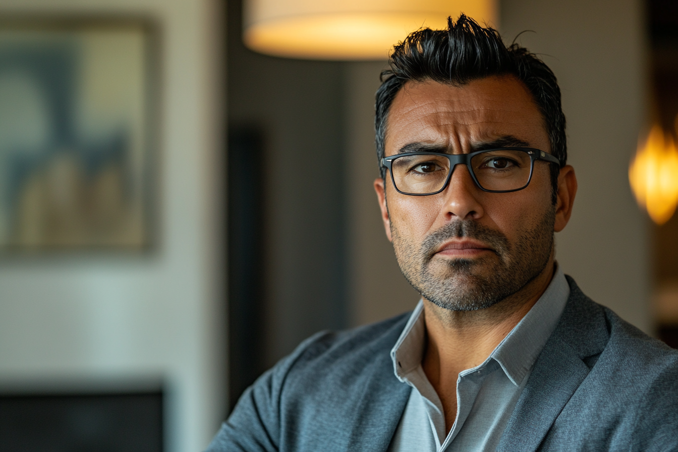 Un hombre mirando fijamente | Fuente: Midjourney