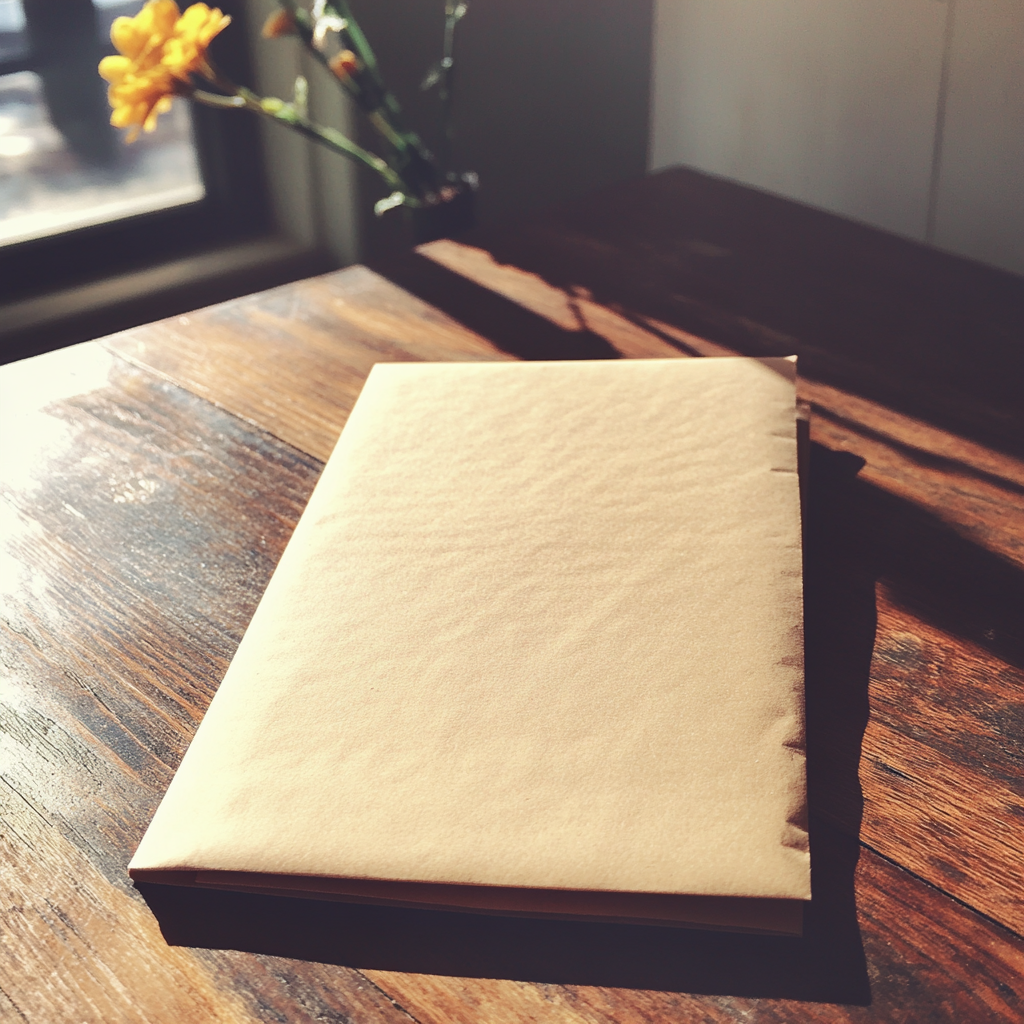 Una carpeta manila sobre una mesa | Fuente: Midjourney
