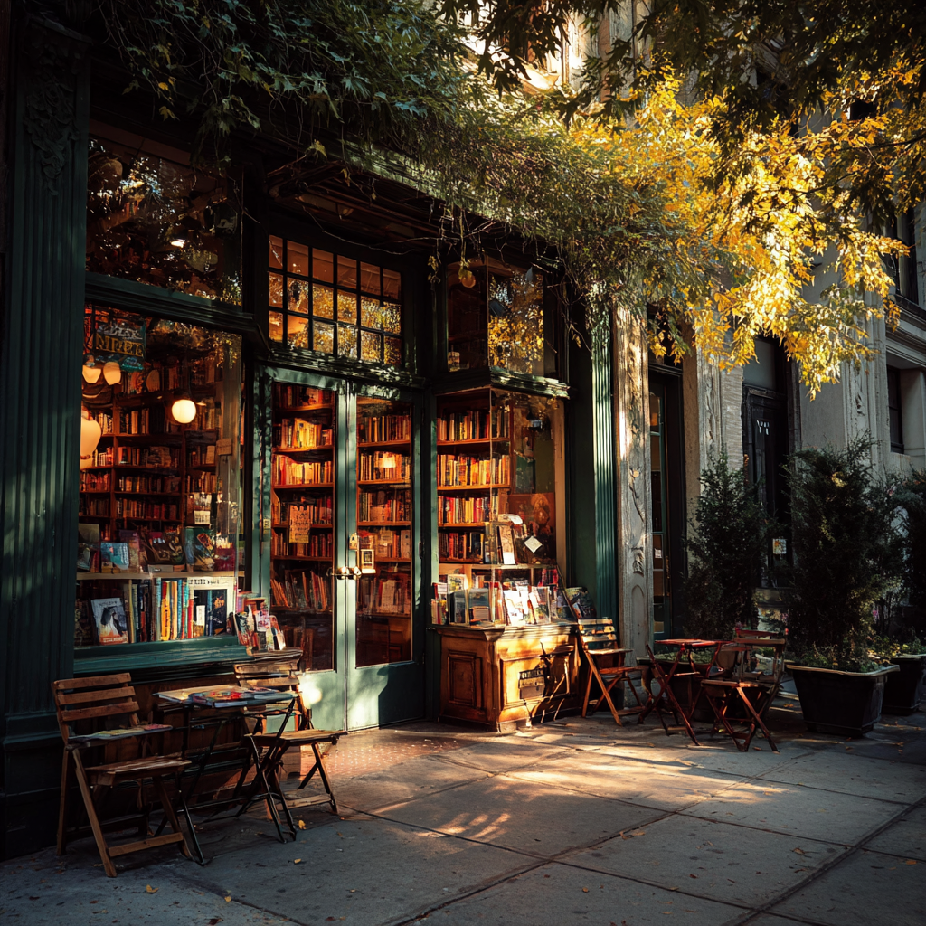 El exterior de una librería | Fuente: Midjourney