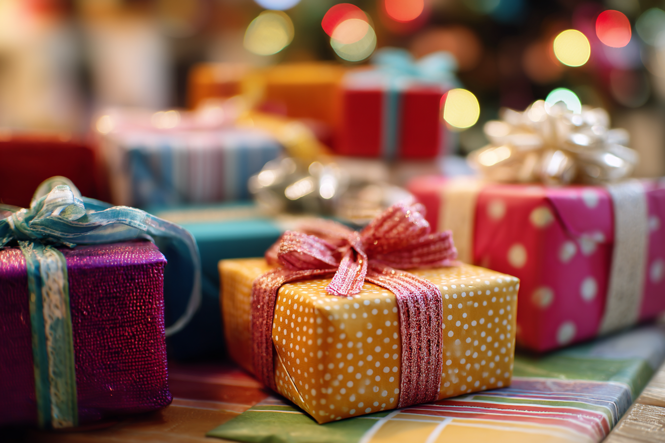 Regalos sobre una mesa | Fuente: Midjourney