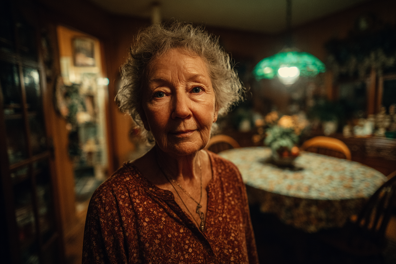 Una mujer mayor sonriendo | Fuente: Midjourney