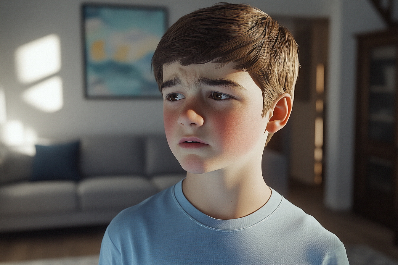 Un niño hablando | Fuente: Midjourney