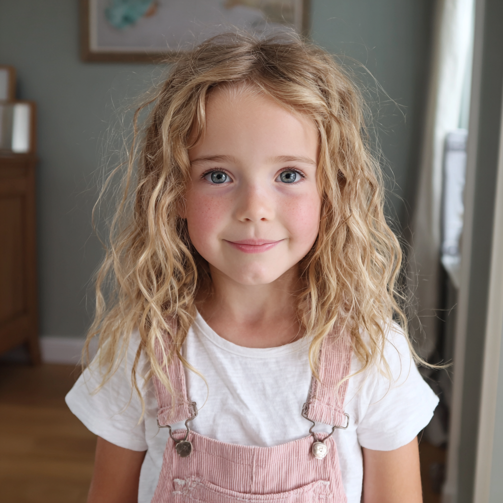 Una niña sonriente | Fuente: Midjourney