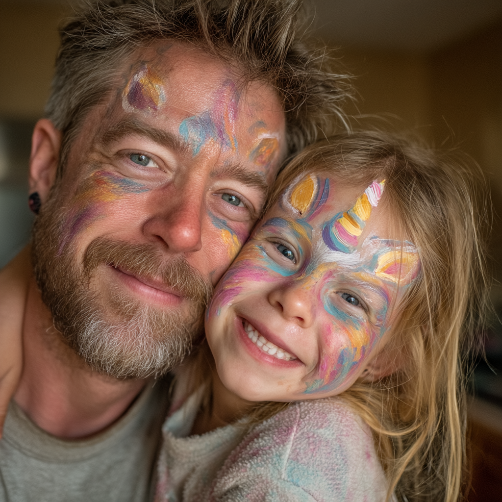 Un padre y una hija felices | Fuente: Midjourney