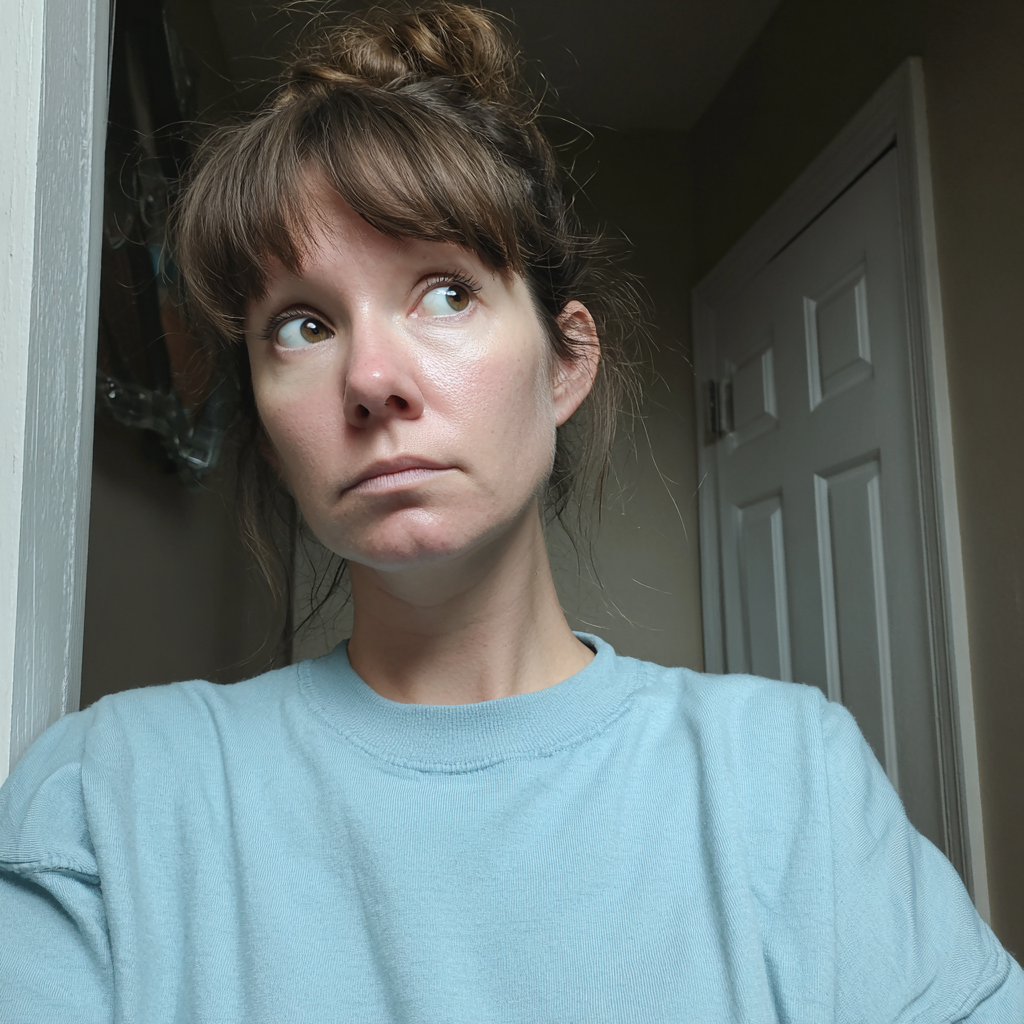 Una mujer de pie en el pasillo de una casa | Fuente: Midjourney