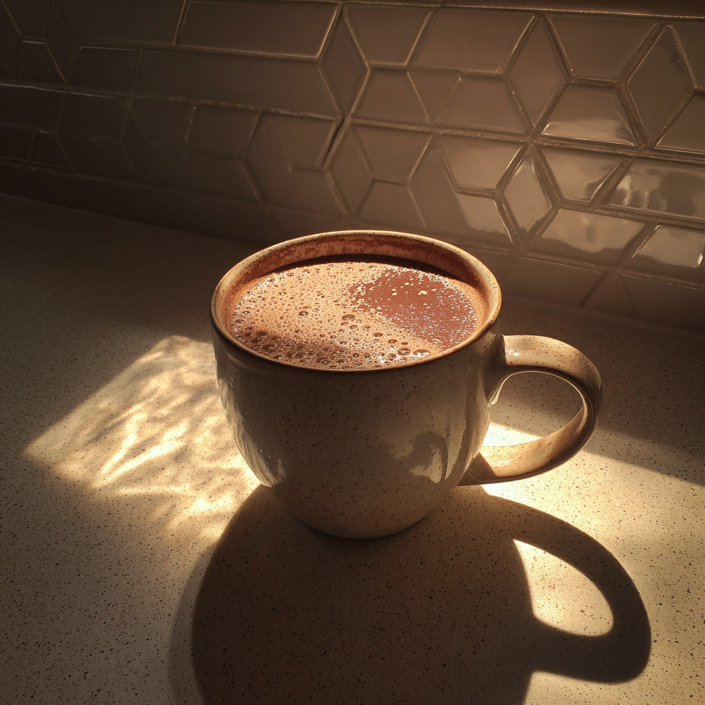 Una taza de chocolate caliente | Fuente: Midjourney