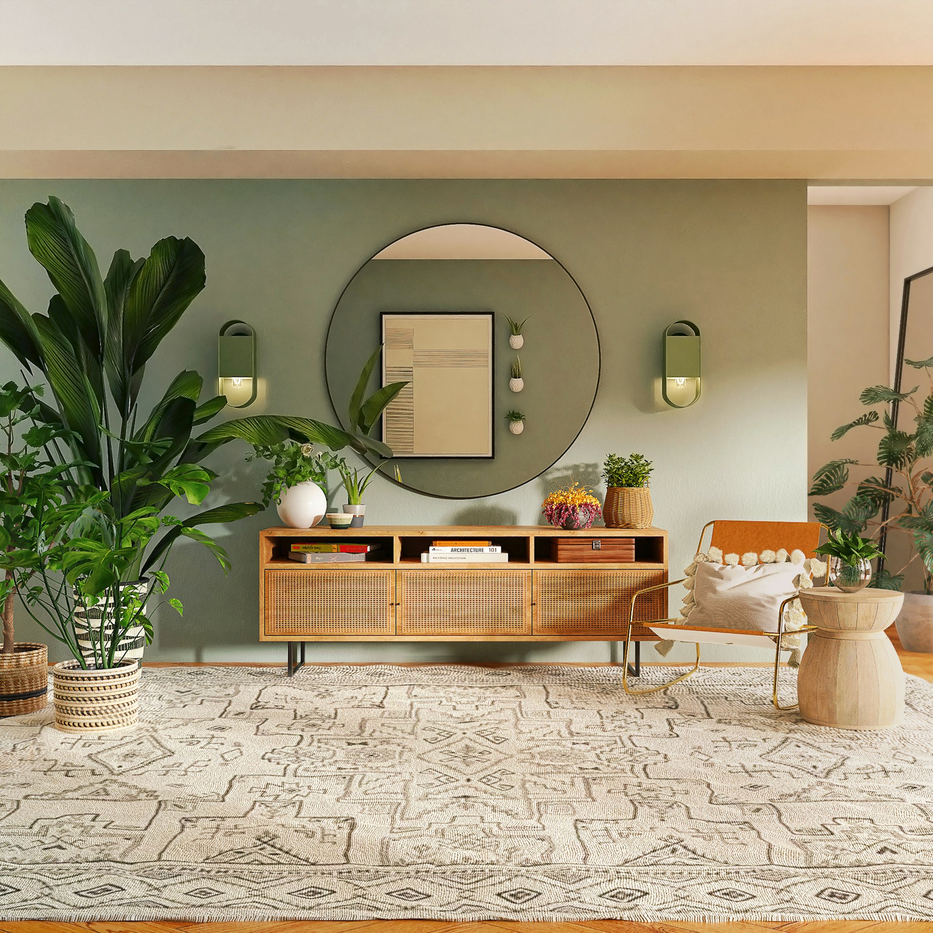 Plantas de interior en un salón | Fuente: Unsplash