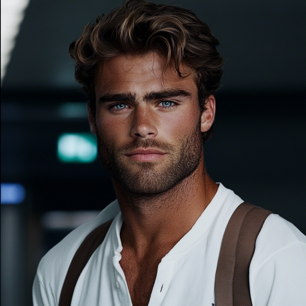 Un hombre en un aeropuerto | Fuente: Midjourney