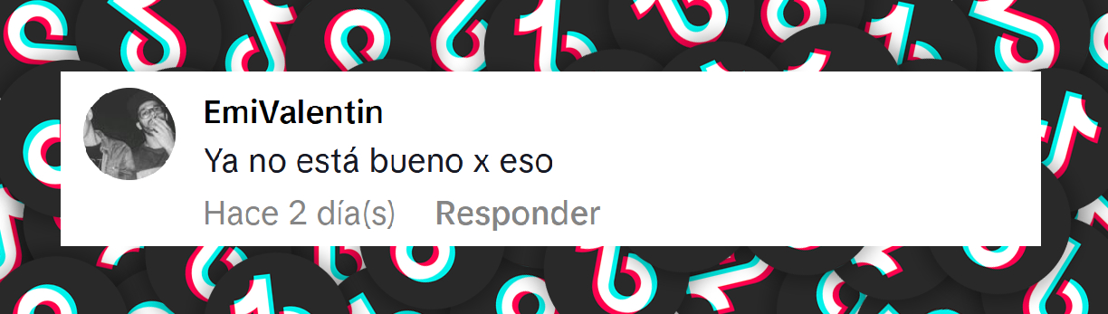 Comentario de un usuario en el video de Evangelina Anderson y Eros Ramazzotti | Fuente: TikTok/clarincom