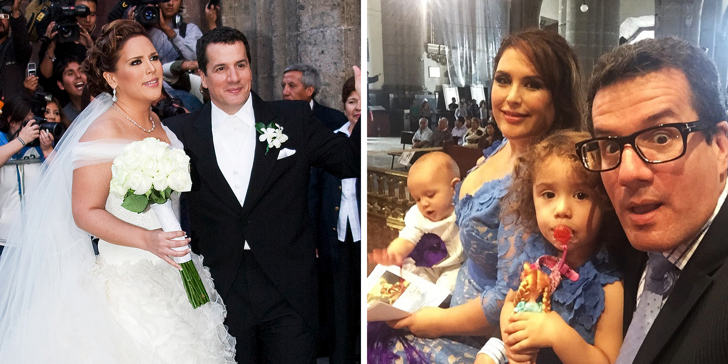 Angélica Vale y Otto Padrón en su casamiento | Angélica Vale y Otto Padrón junto a sus hijos | Fuente: Getty Images | Instagram/ottompadron