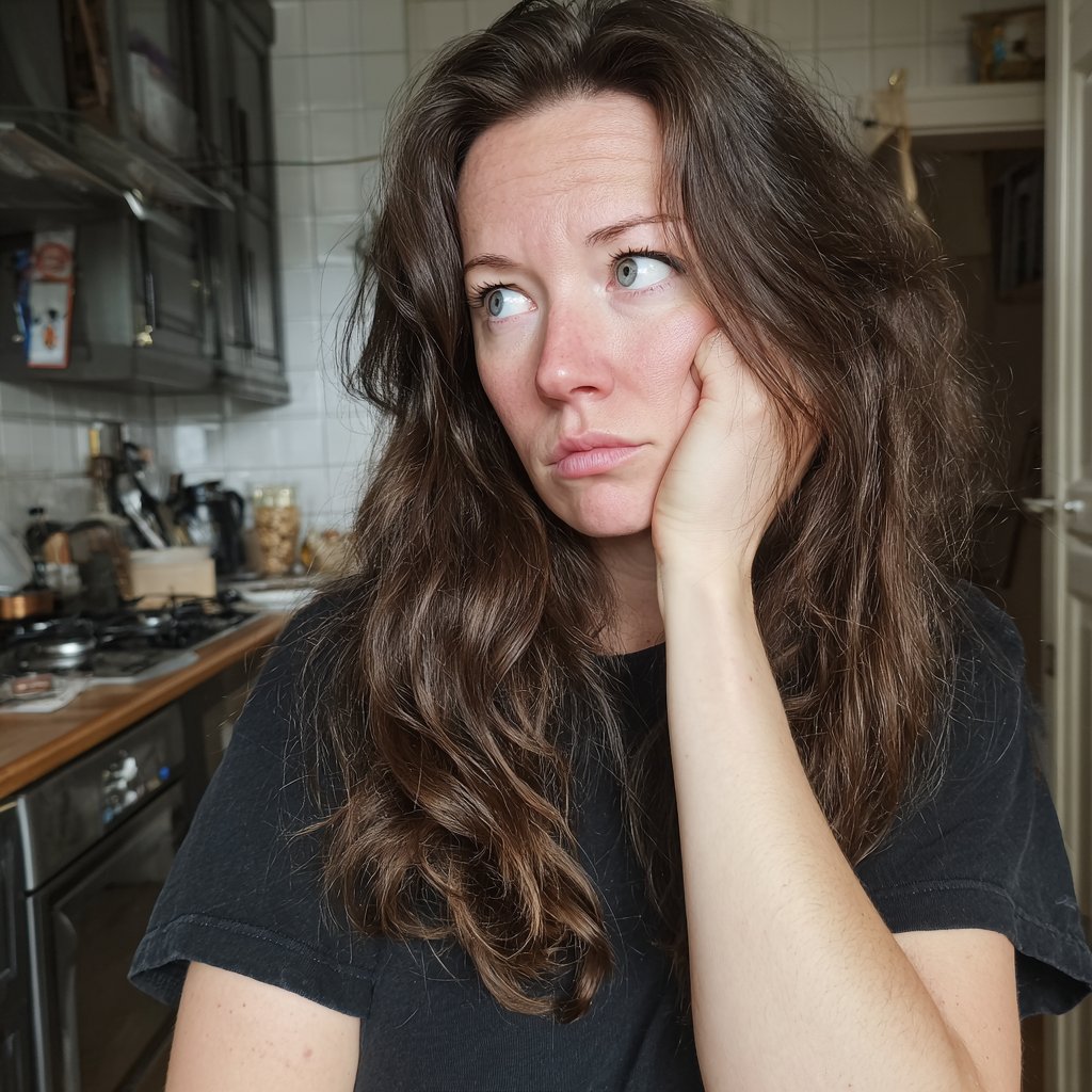 Una mujer de pie en una cocina | Fuente: Midjourney