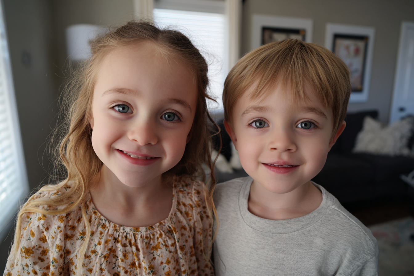 Niños sonriendo | Fuente: Midjourney