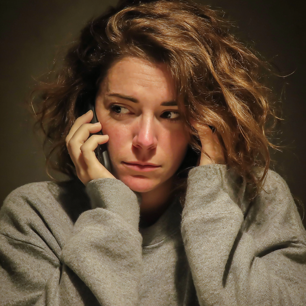Una mujer con una sudadera de gran tamaño | Fuente: Midjourney