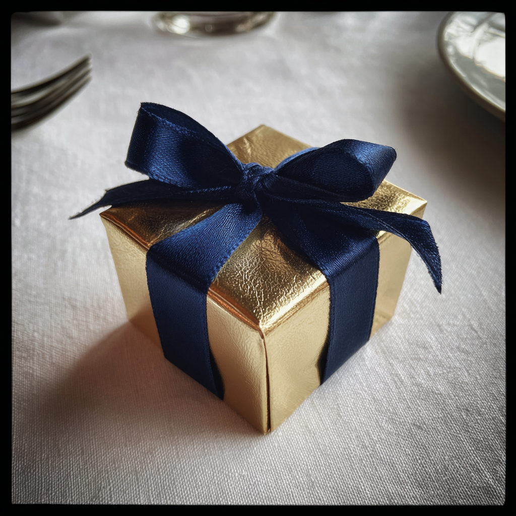 Un regalo sobre una mesa | Fuente: Midjourney