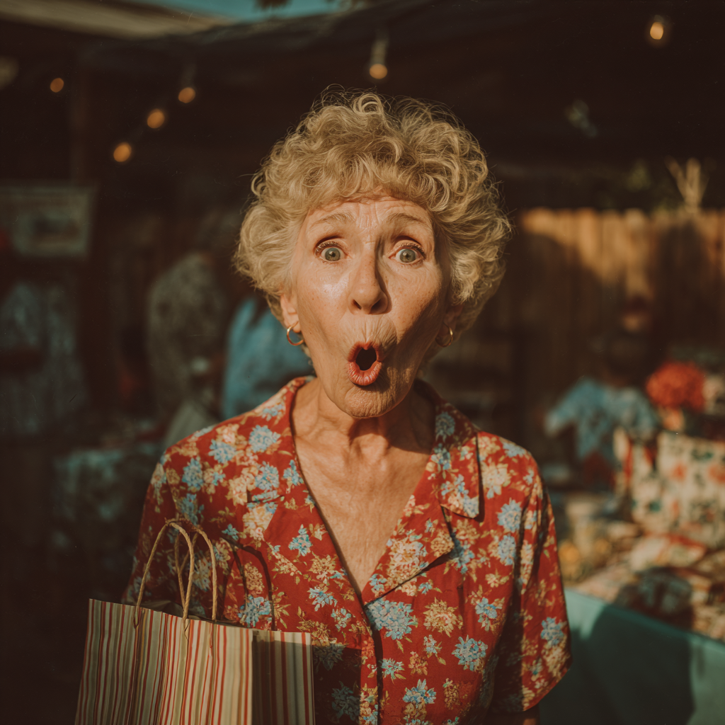 Una mujer conmocionada en una fiesta | Fuente: Midjourney